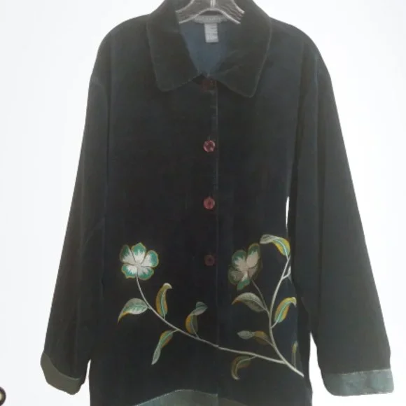 Jessica Holbrook Jacket Easy care Green Velvet - Picture 2 of 10